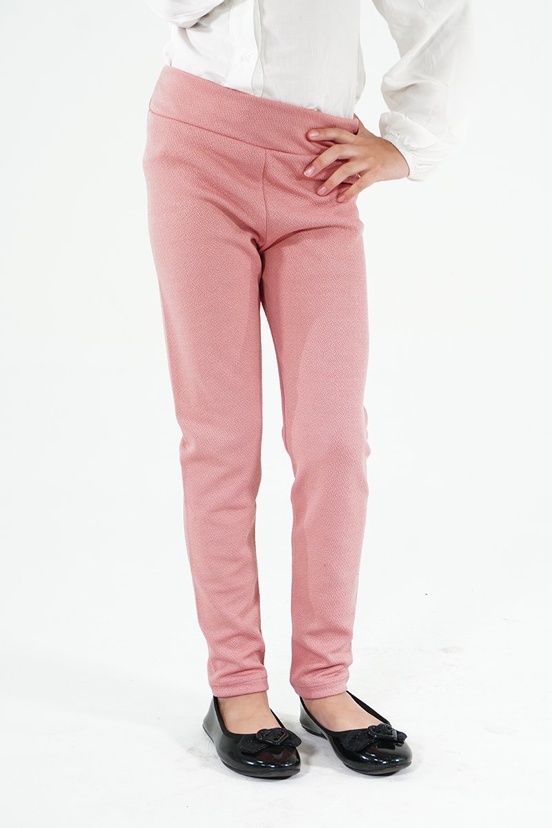 Calça Legging Infantil Canelada Rosa